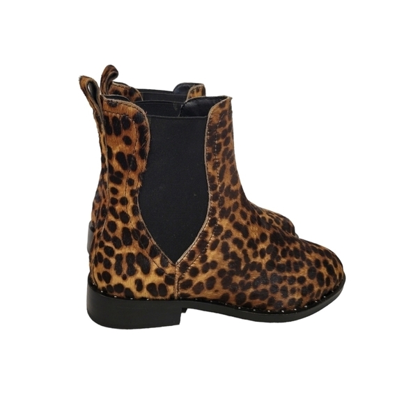 New Rebecca Minkoff Sabeen Leopard Print Calf Hair Chelsea Bootie - Picture 5 of 10